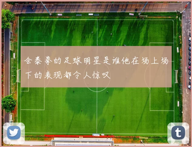 会泰拳的足球明星是谁他在场上场下的表现都令人惊叹